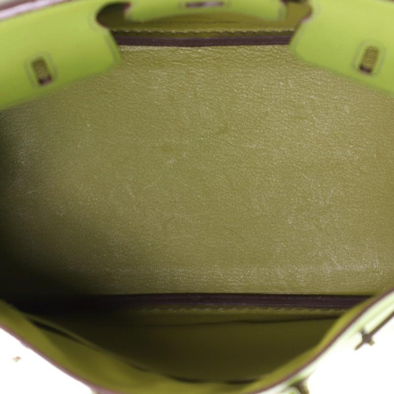 Women's or Men's Hermes Birkin Handbag Vert Anis Togo With Palladium Hardware 25 