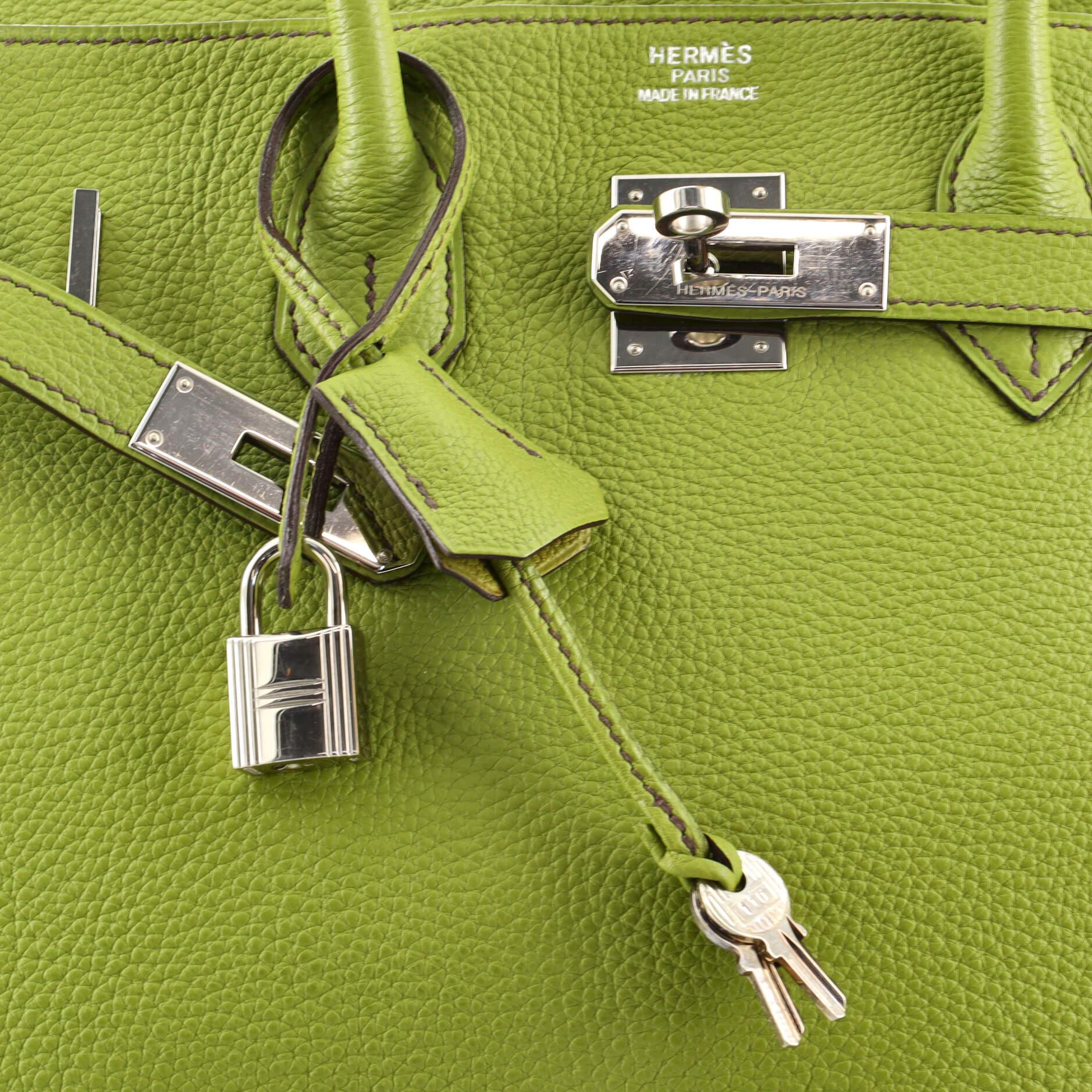 Green Hermes Birkin Handbag Vert Anis Togo with Palladium Hardware 35
