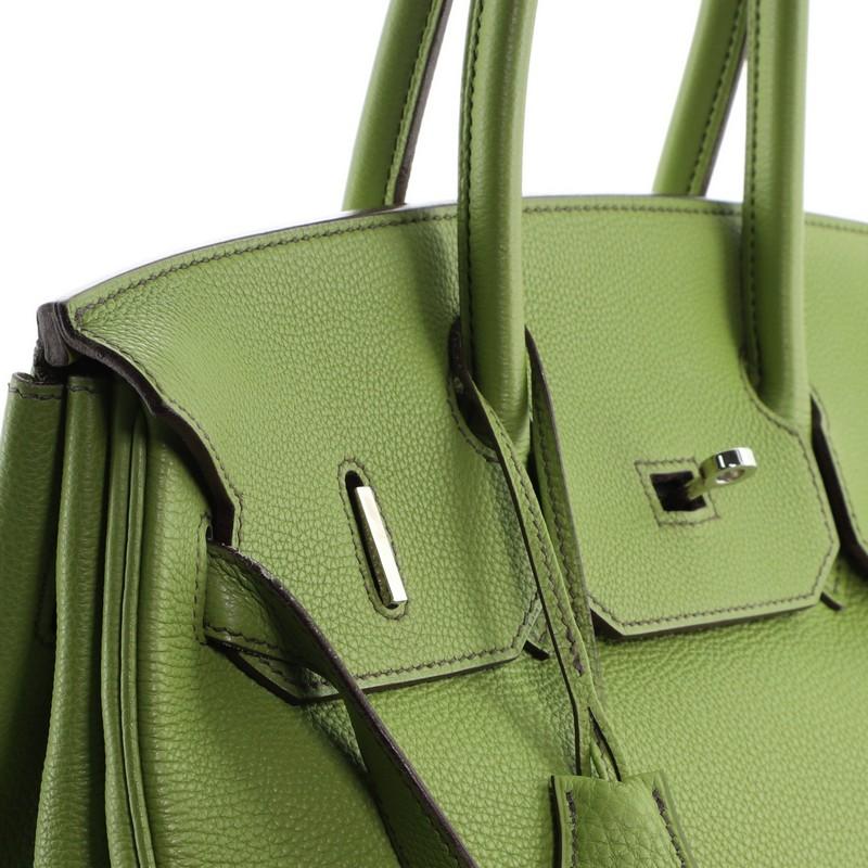 Hermes Birkin Handbag Vert Anis Togo with Palladium Hardware 35 3