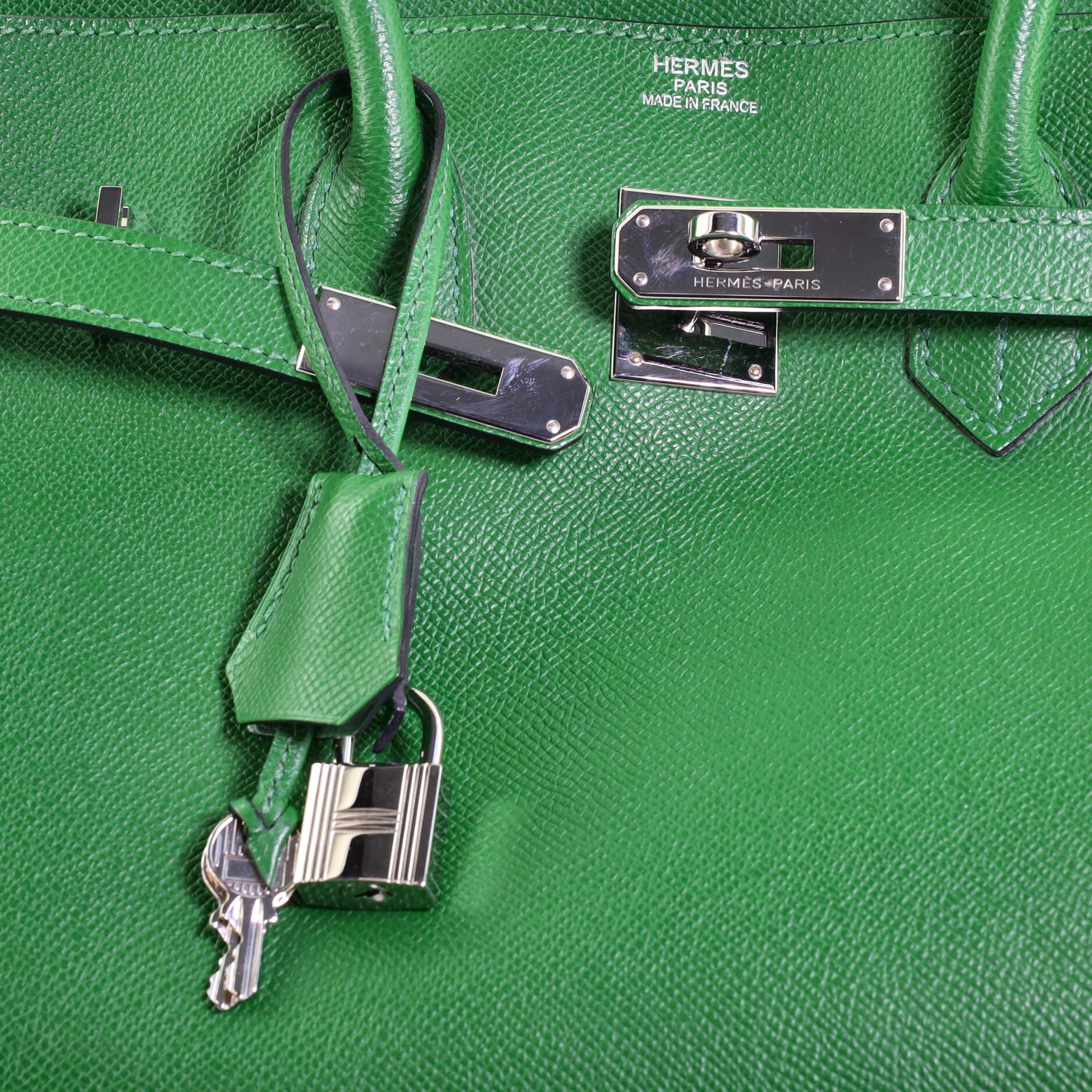 Hermes Birkin Handbag Vert Bengale Epsom with Palladium Hardware 35 2