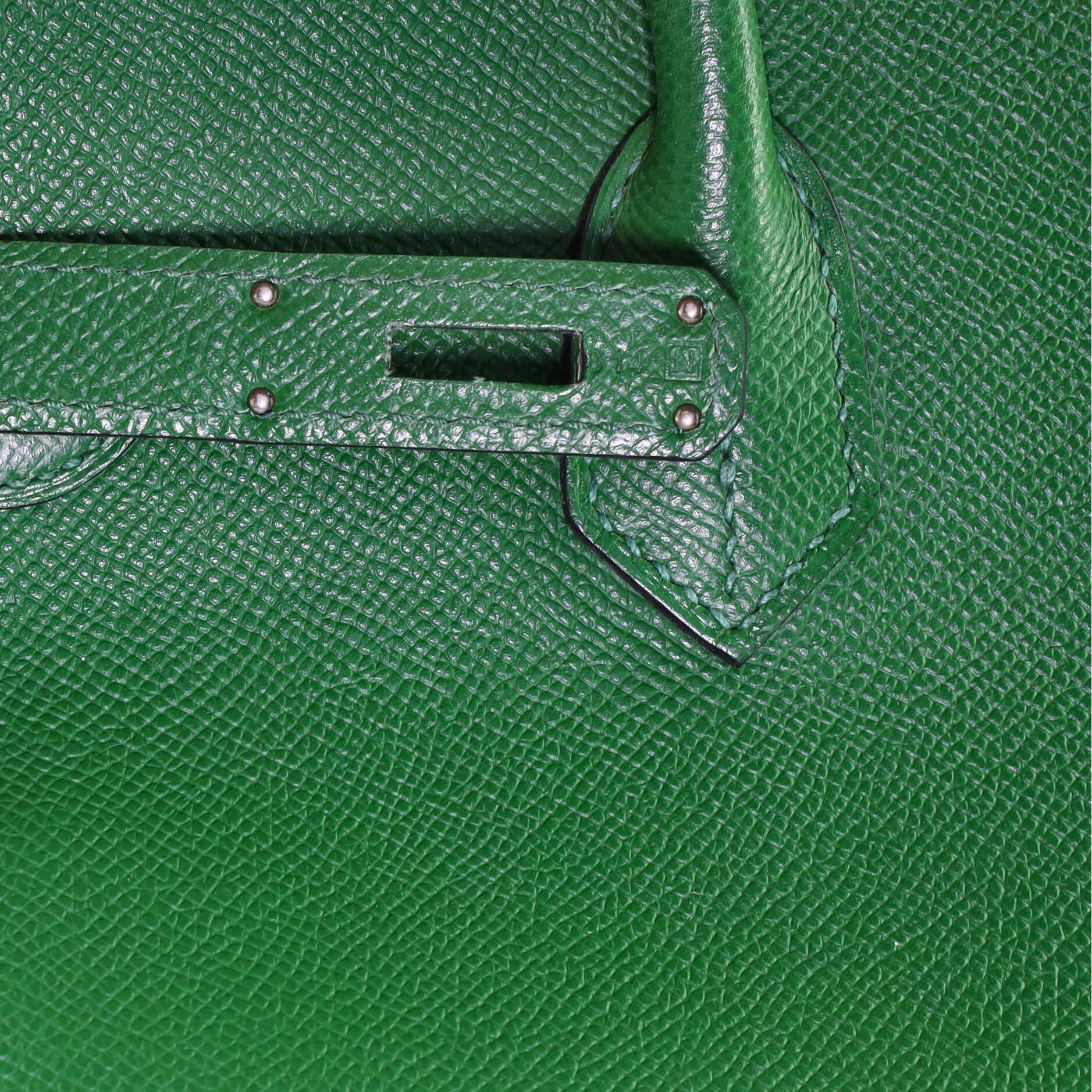 Hermes Birkin Handbag Vert Bengale Epsom with Palladium Hardware 35 3