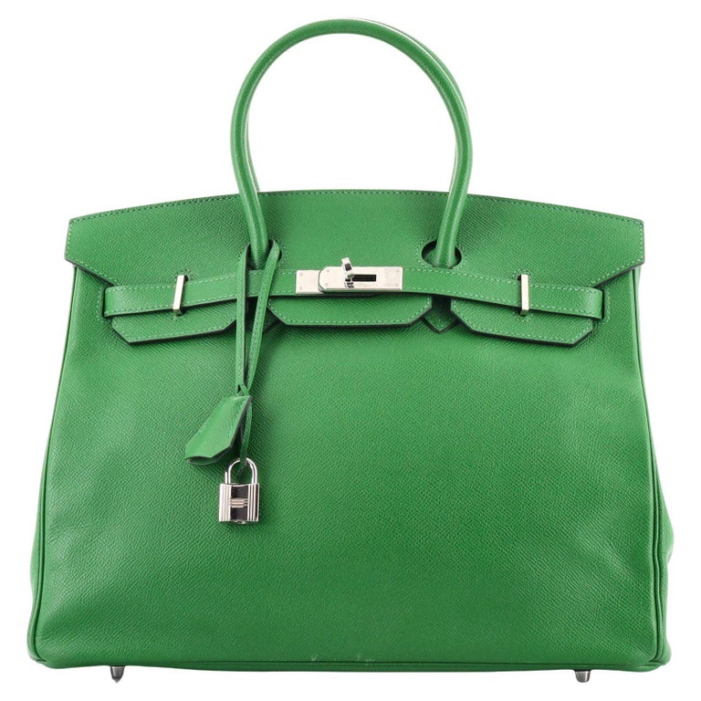 Hermes Birkin Handbag Vert Bengale Epsom with Palladium Hardware 35 at ...