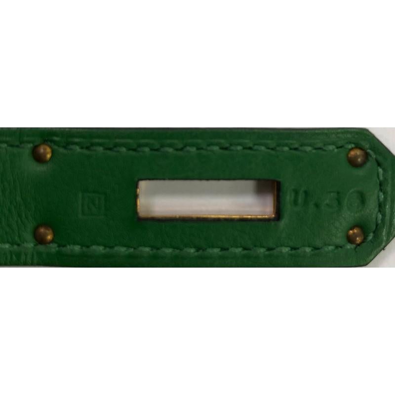  Hermes  Birkin Handbag Vert Bengale Swift with Gold Hardware 35 6