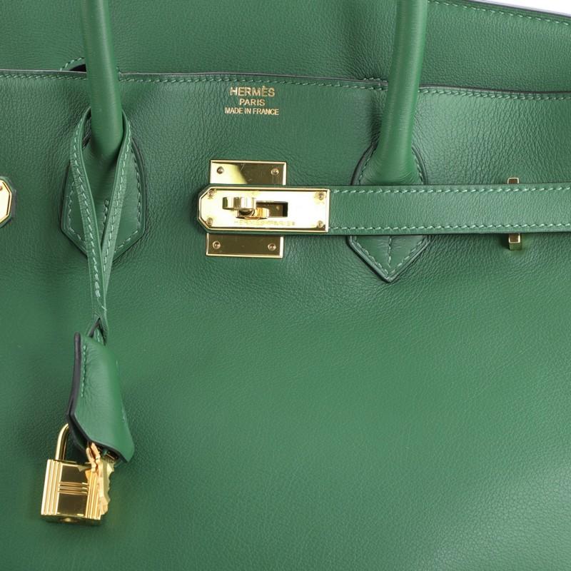  Hermes  Birkin Handbag Vert Bengale Swift with Gold Hardware 35 2