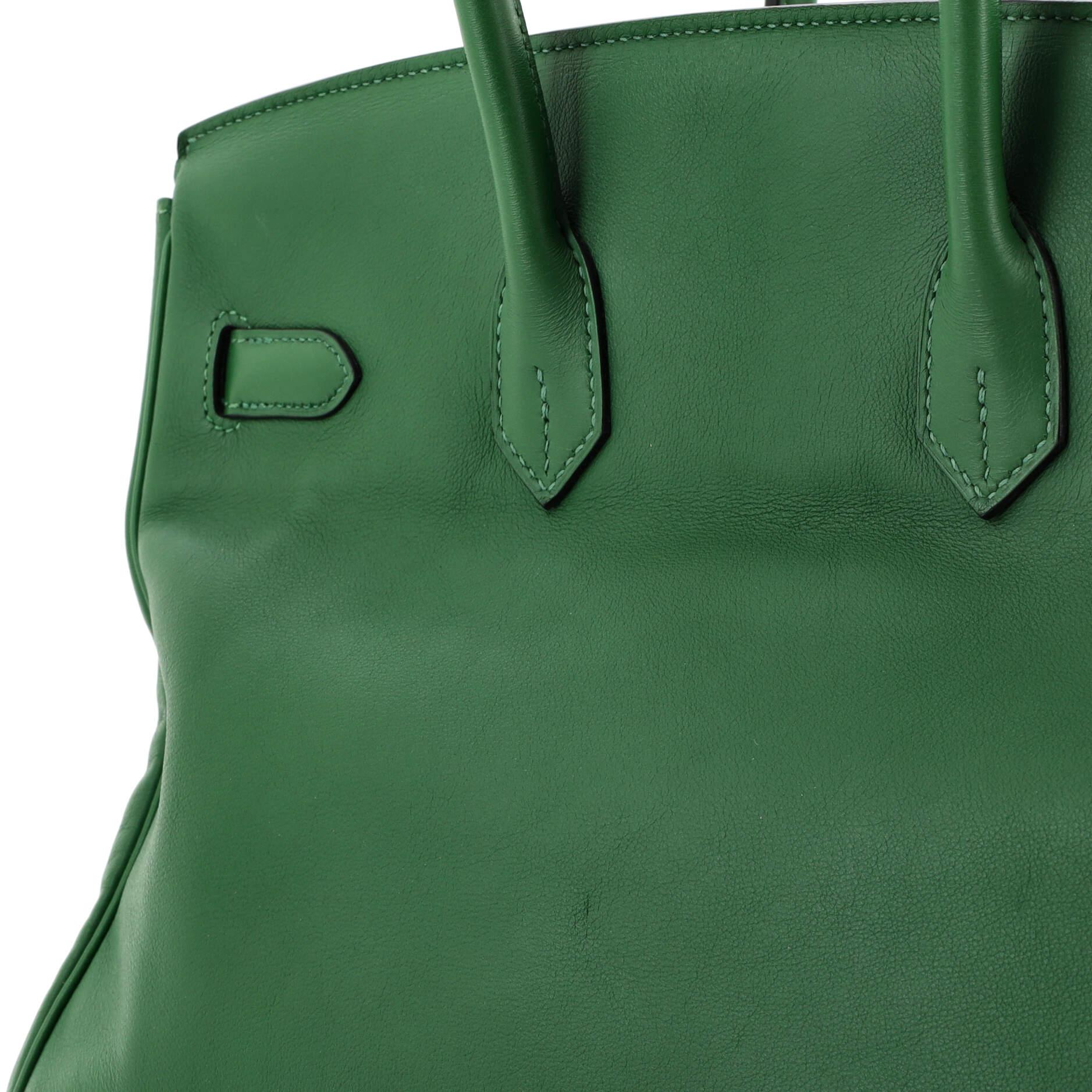 Hermes Birkin Handbag Vert Bengale Swift with Palladium Hardware 35 8