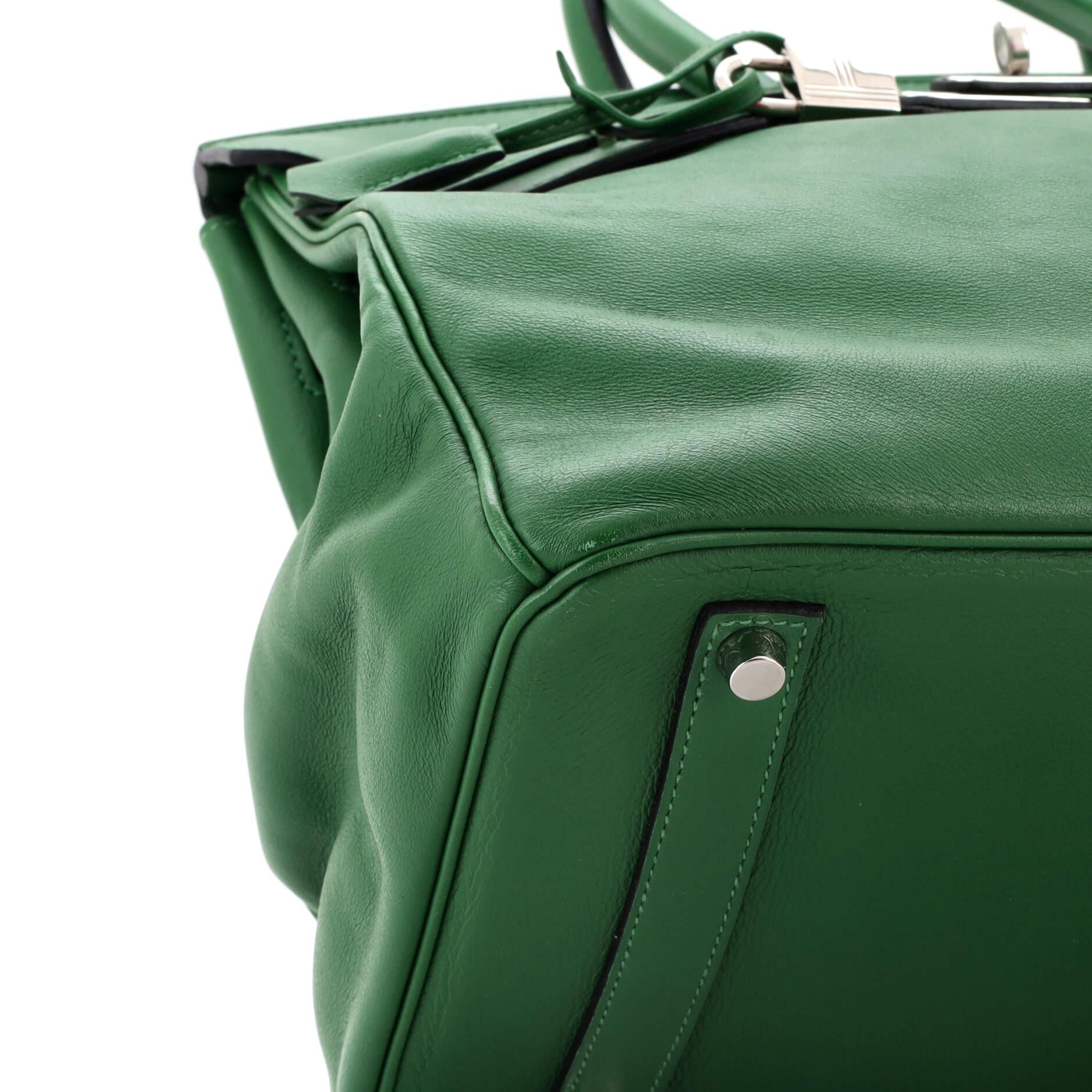 Hermes Birkin Handbag Vert Bengale Swift with Palladium Hardware 35 4