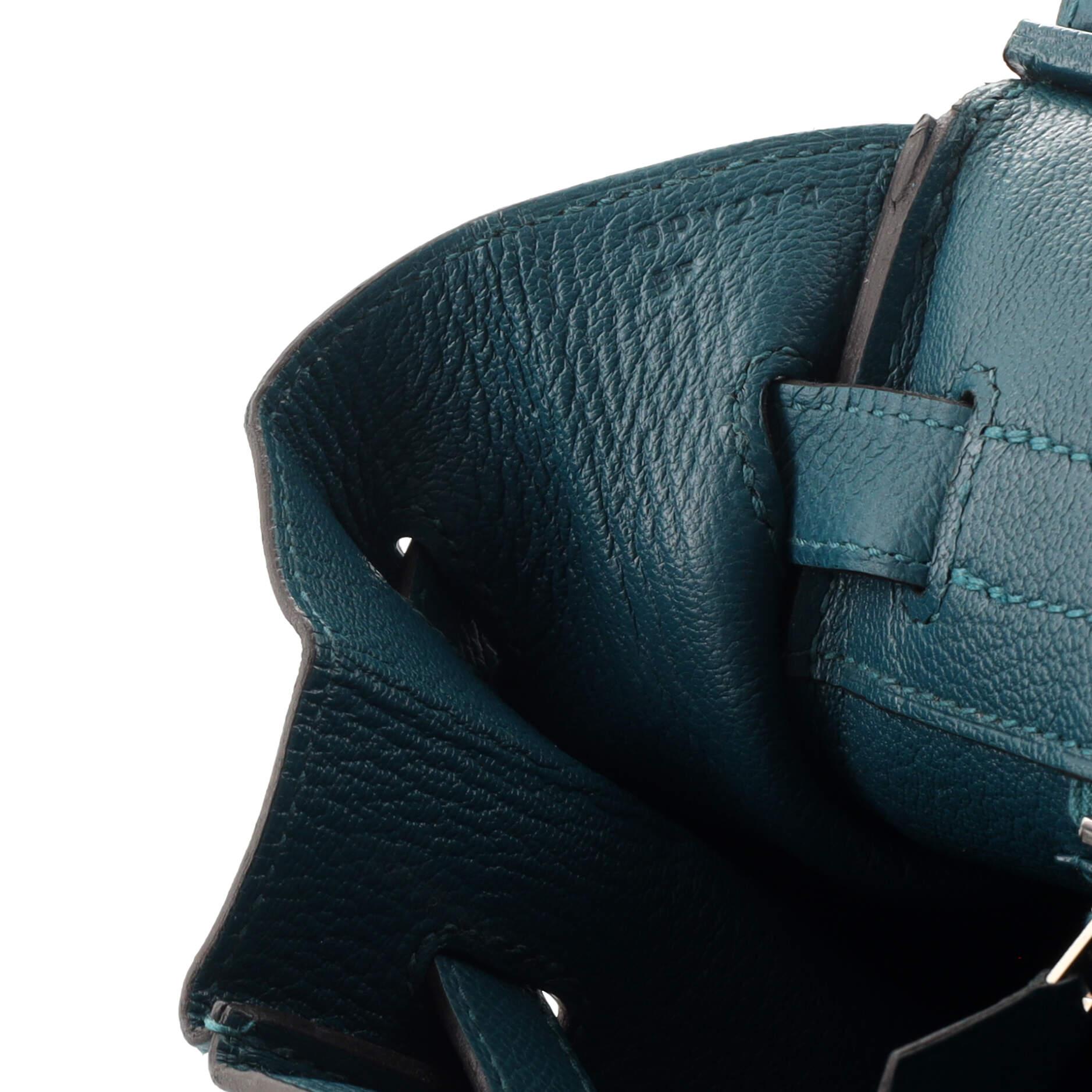 Hermes Birkin Handbag Vert Bosphore Epsom with Palladium Hardware 30 4