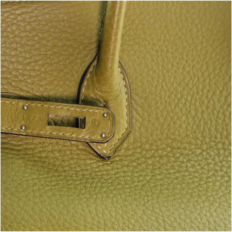 Hermes Birkin Handbag Vert Chartreuse Clemence with Palladium Hardware 30 4