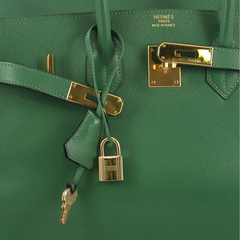 Hermes Birkin Handbag Vert Clair Courchevel with Gold Hardware 35 2