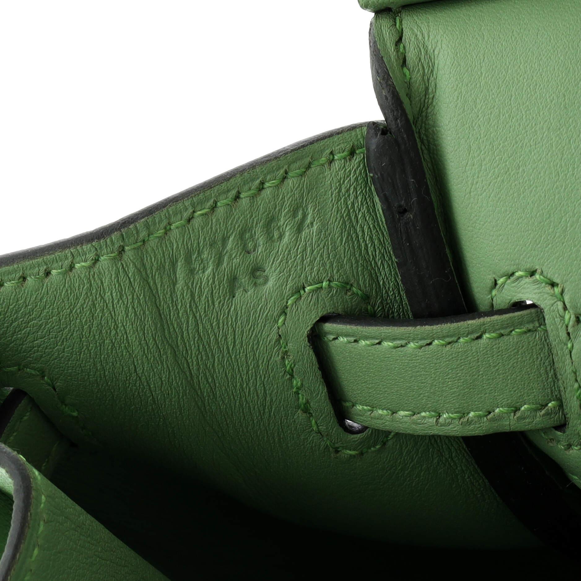 Hermes Birkin Handbag Vert Criquet Swift with Gold Hardware 25 4