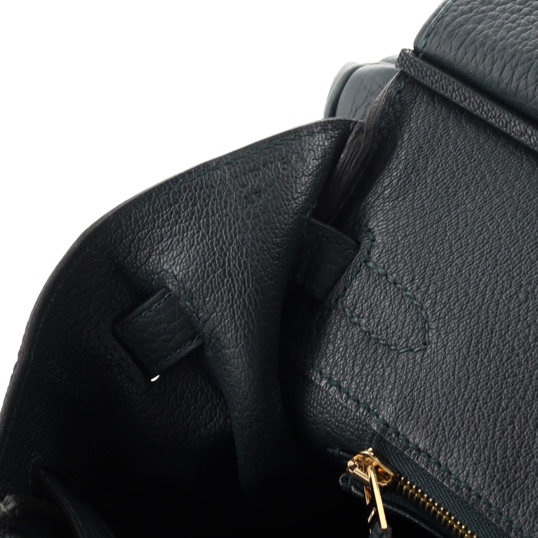 Hermes Birkin Handbag Vert Cypress Togo with Gold Hardware 25 4