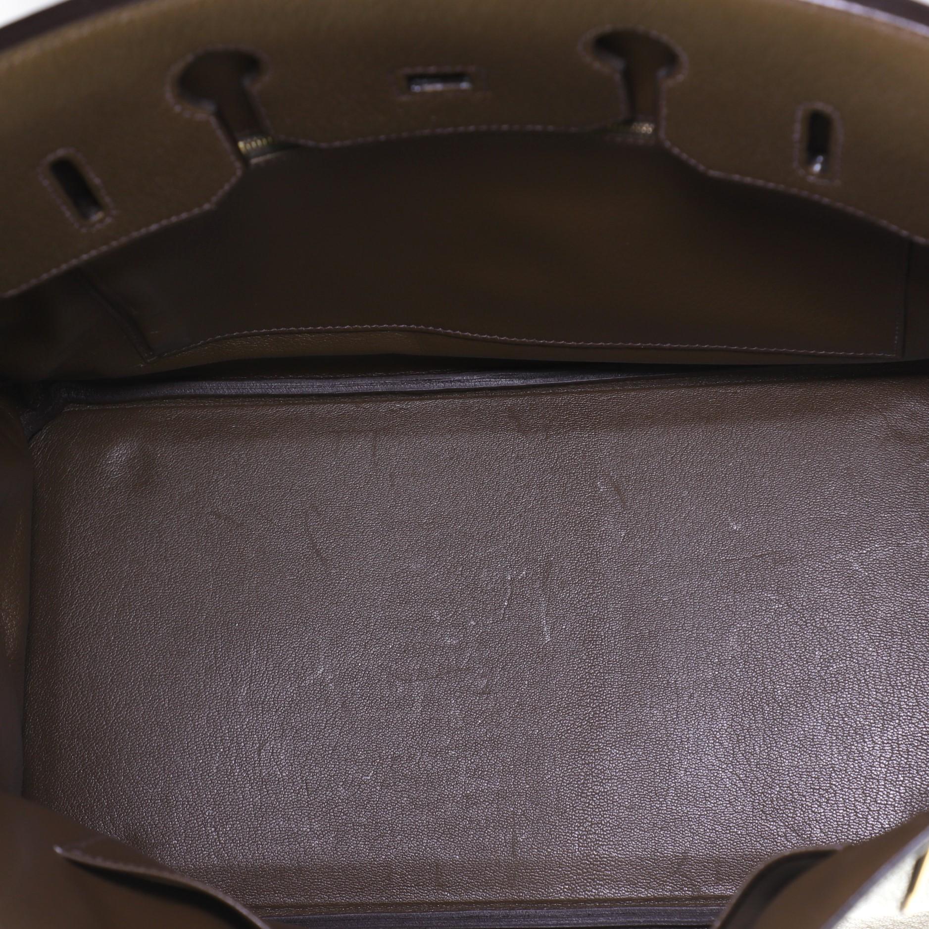 Hermes Birkin Handbag Vert Olive Chevre de Coromandel with Gold Hardware 35 1