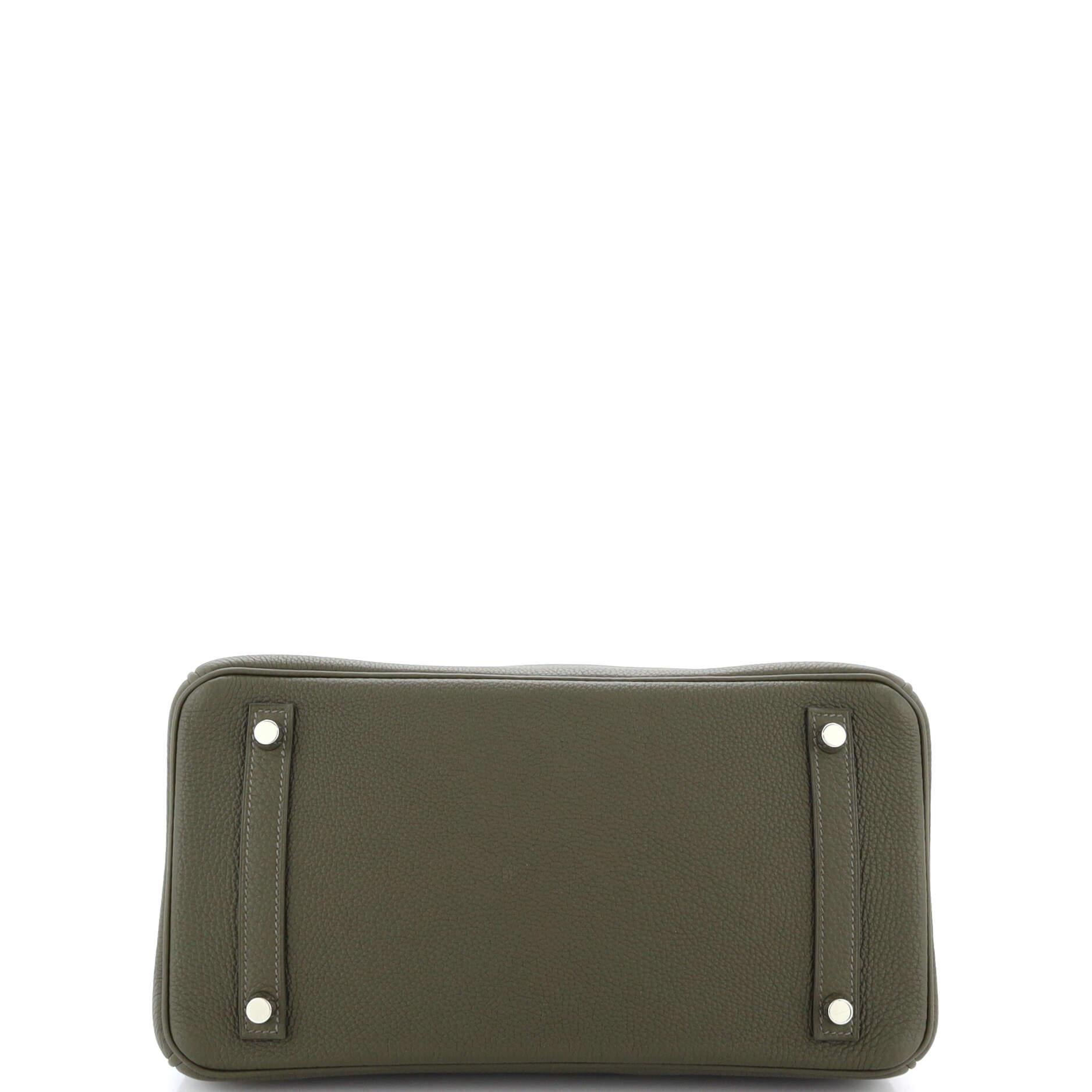 Hermes Birkin Handbag Vert Olive Togo with Palladium Hardware 30 1
