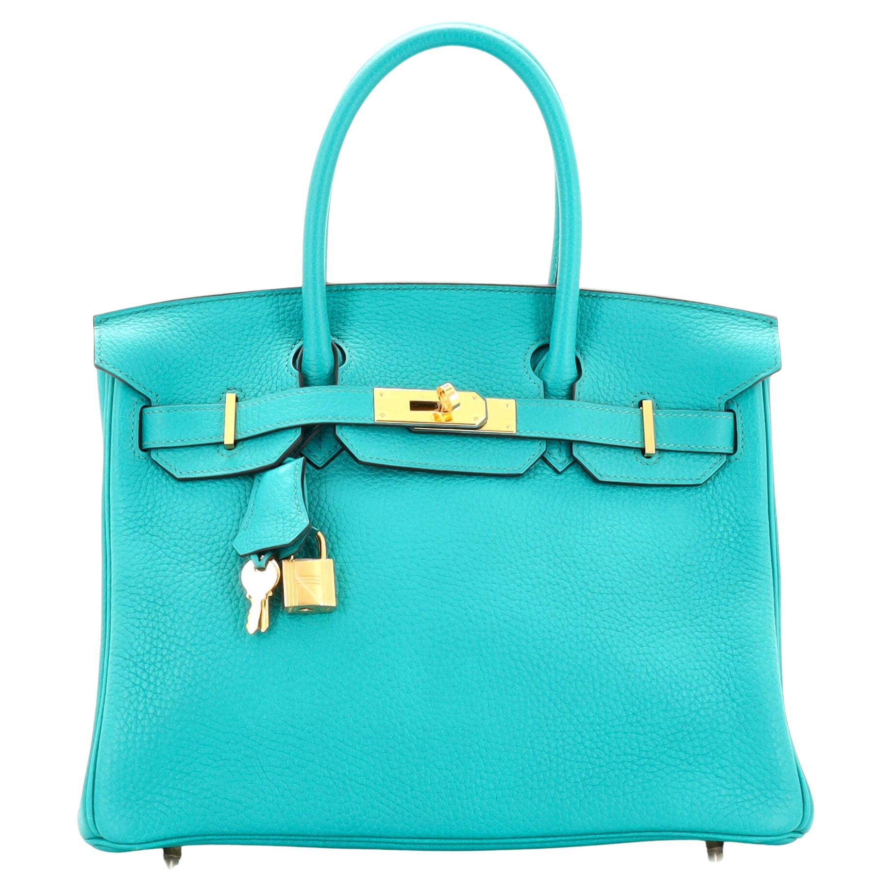 Hermes Kelly Handbag Bleu Jean Togo with Palladium Hardware 35 at ...