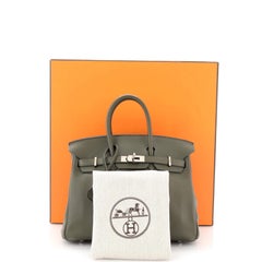Sac à main Hermès Birkin Vert Veronese Swift avec quincaillerie Palladium 25