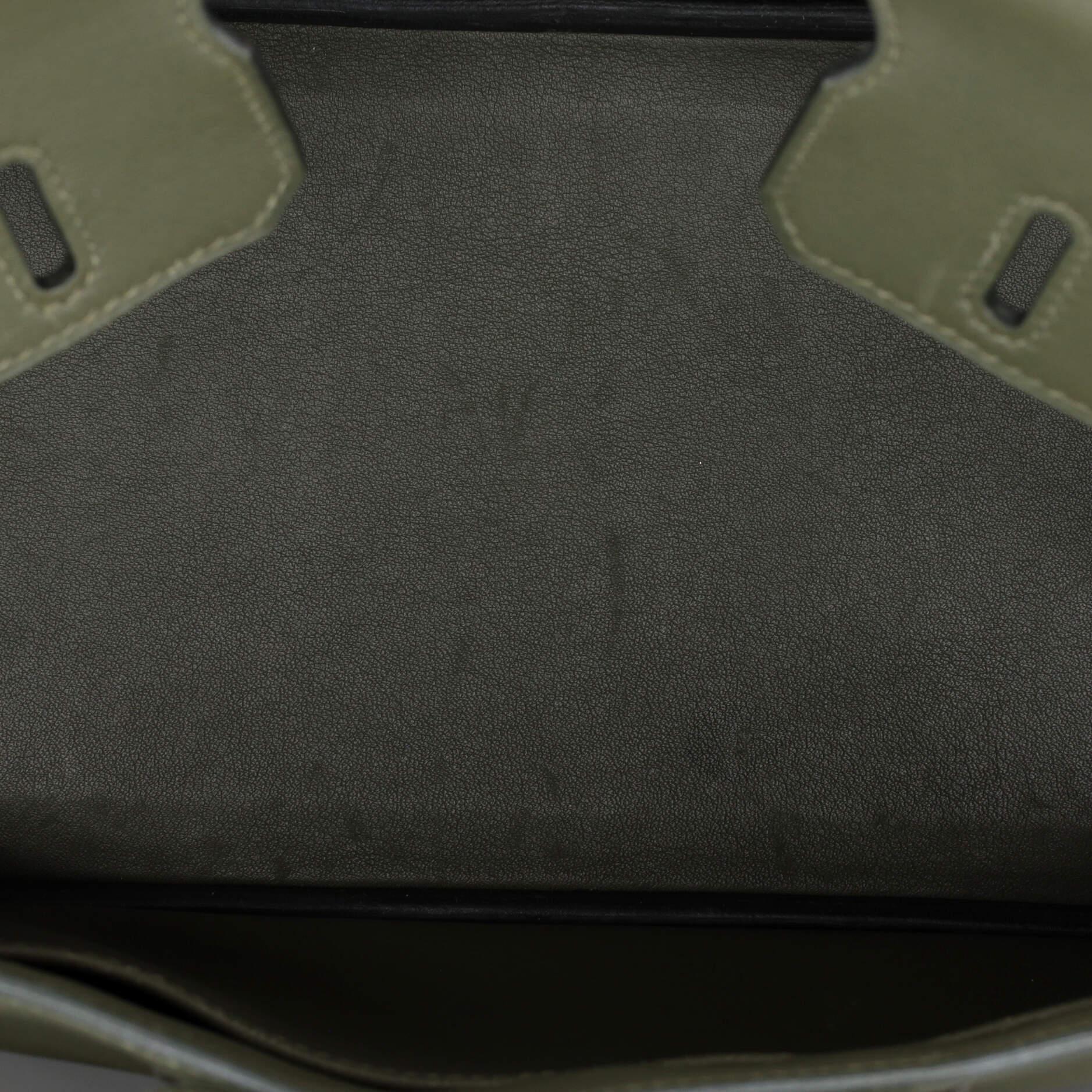 Hermes Birkin Handbag Vert Veronese Swift with Palladium Hardware 25 For Sale 2