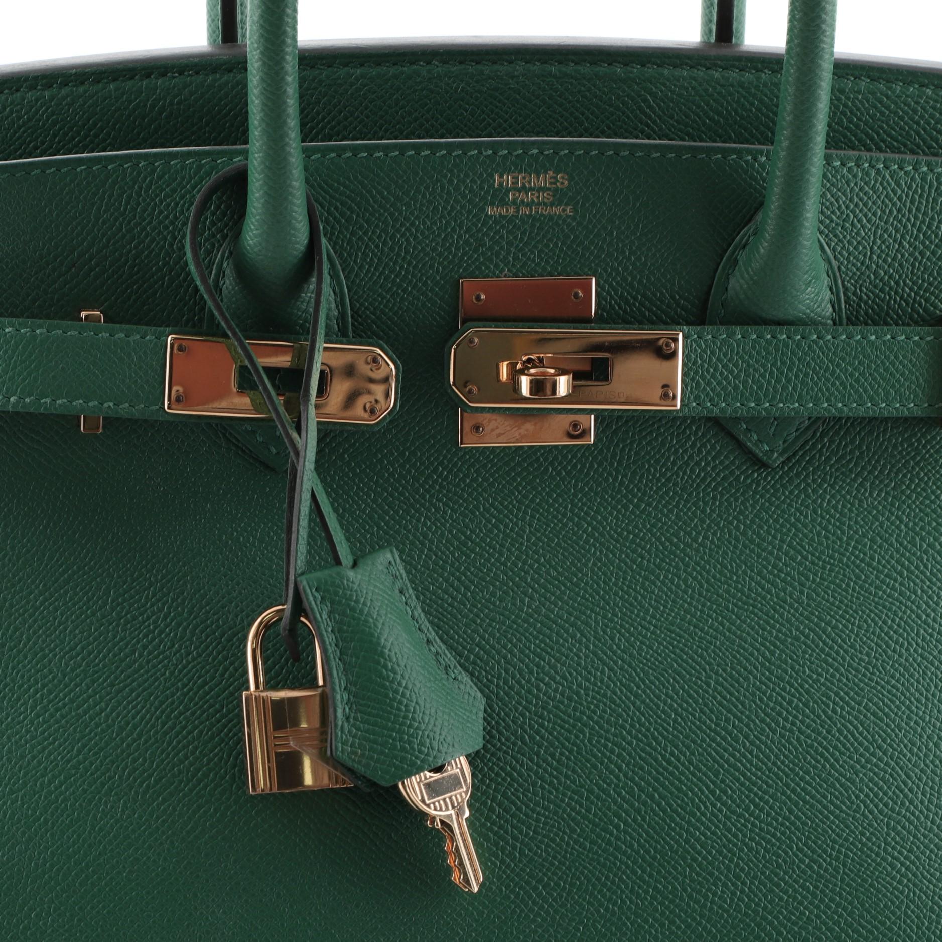 Hermes Birkin Handbag Vert Vertigo Epsom with Gold Hardware 30 1