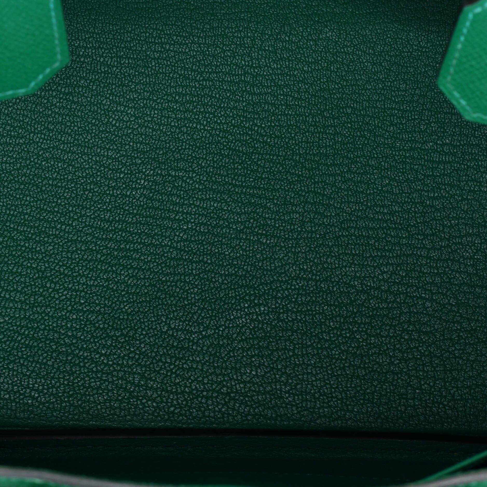 Hermes Birkin Handbag Vert Vertigo Epsom with Palladium Hardware 30 2