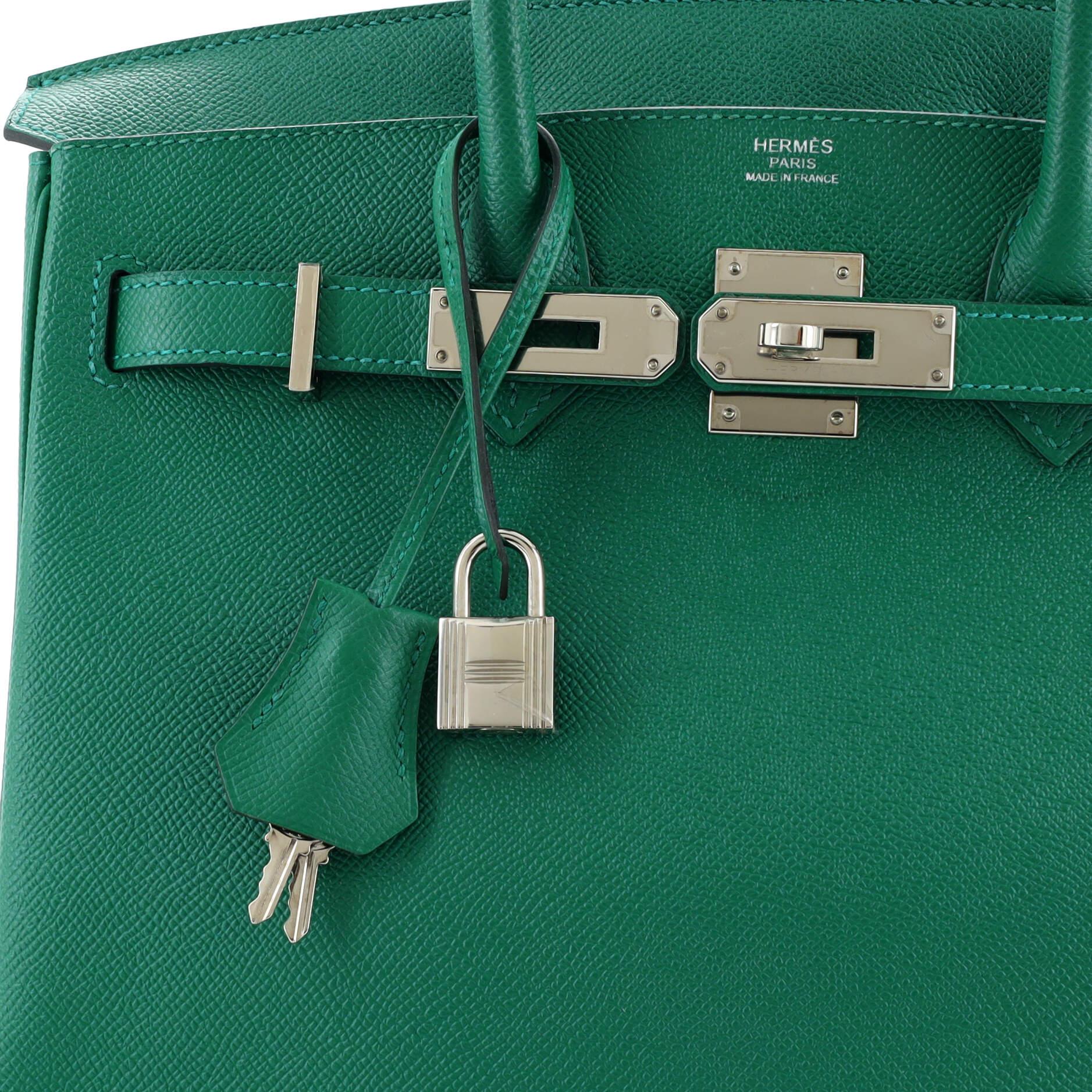 Hermes Birkin Handbag Vert Vertigo Epsom with Palladium Hardware 30 3