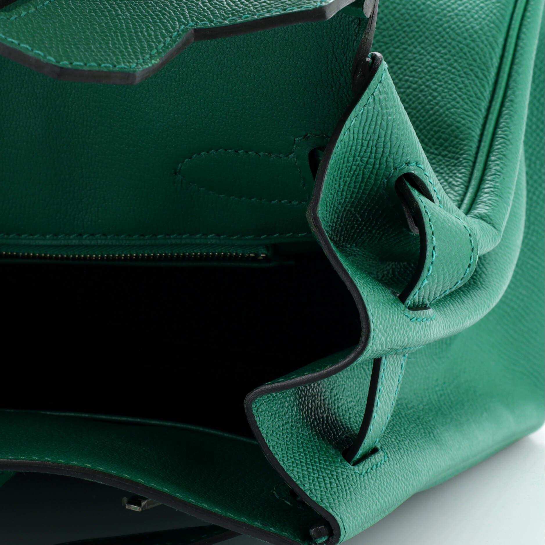 Hermes Birkin Handbag Vert Vertigo Epsom with Palladium Hardware 30 5