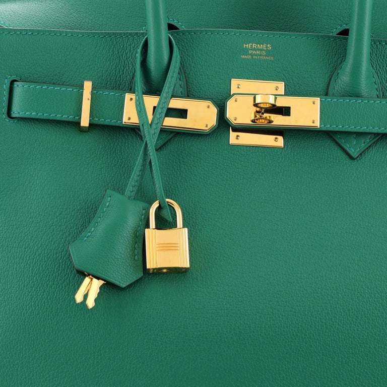 Hermes Birkin Bag 30cm Vert Vertigo Taurillon Novillo Gold