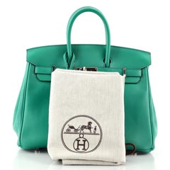 Hermes Birkin Handbag Vert Vertigo Swift with Palladium Hardware 25