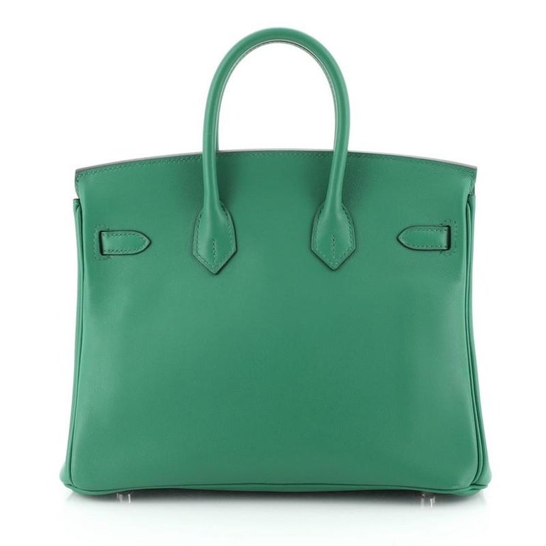 Hermes Birkin Handbag Vert Vertigo Swift With Palladium Hardware 25 at ...