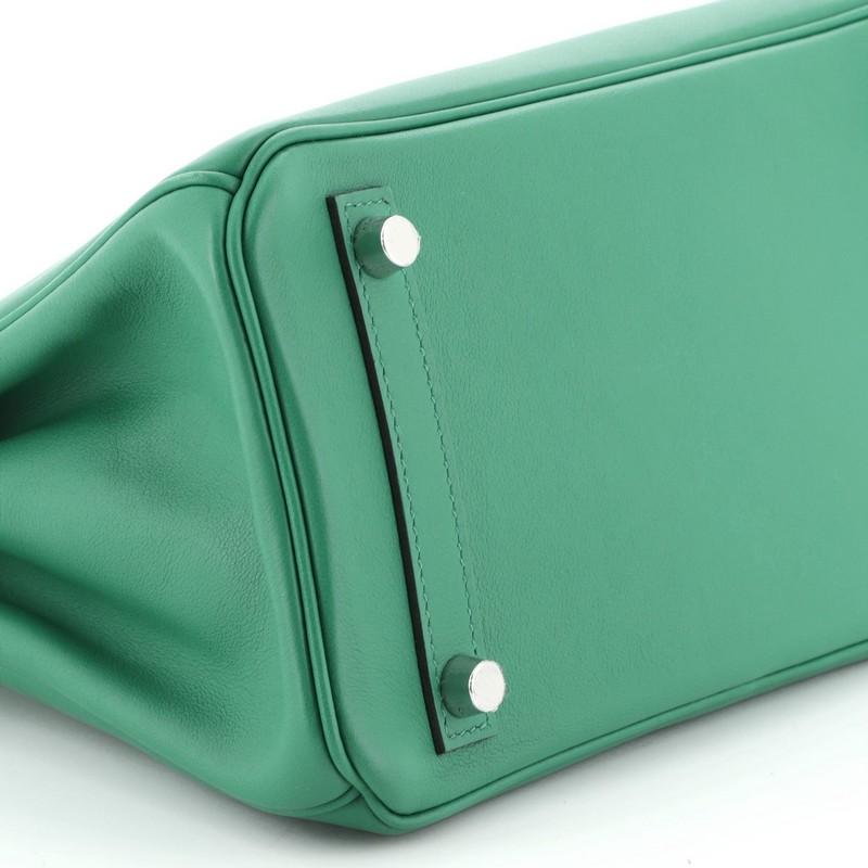 Hermes Birkin Handbag Vert Vertigo Swift With Palladium Hardware 25  2