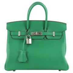 Hermes Birkin Handbag Vert Vertigo Swift with Palladium Hardware 25