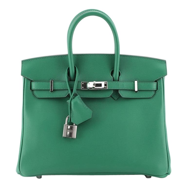 Hermes Birkin Handbag Vert Vertigo Swift With Palladium Hardware 25 