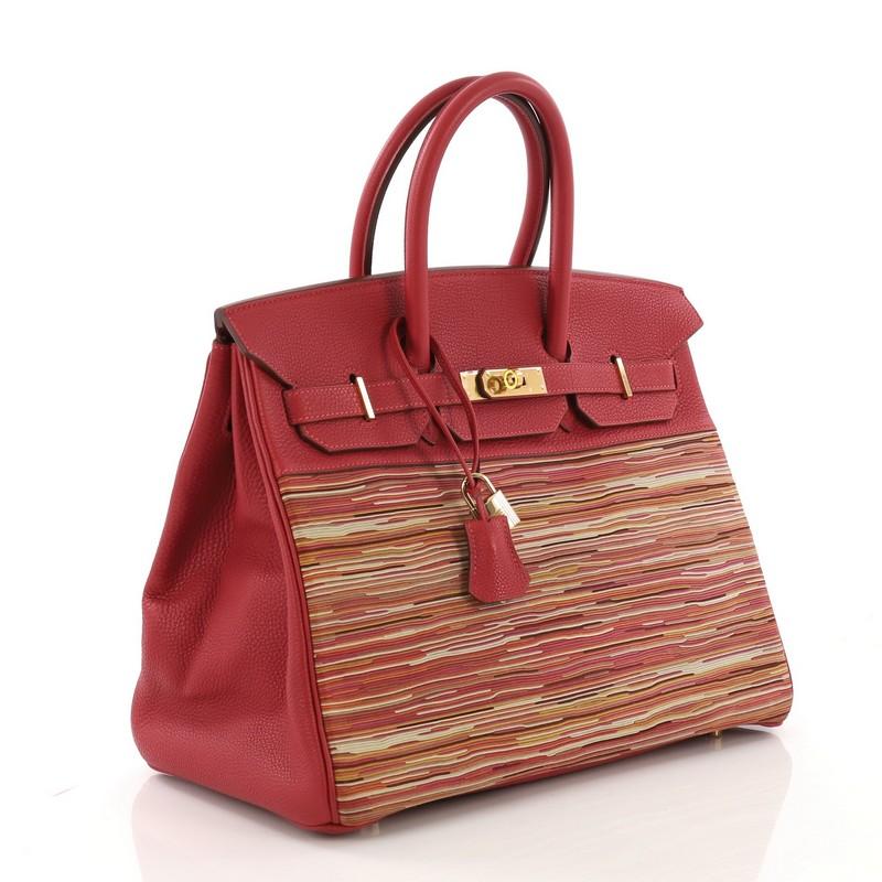 Brown Hermes Birkin Handbag Vibrato and Togo 35