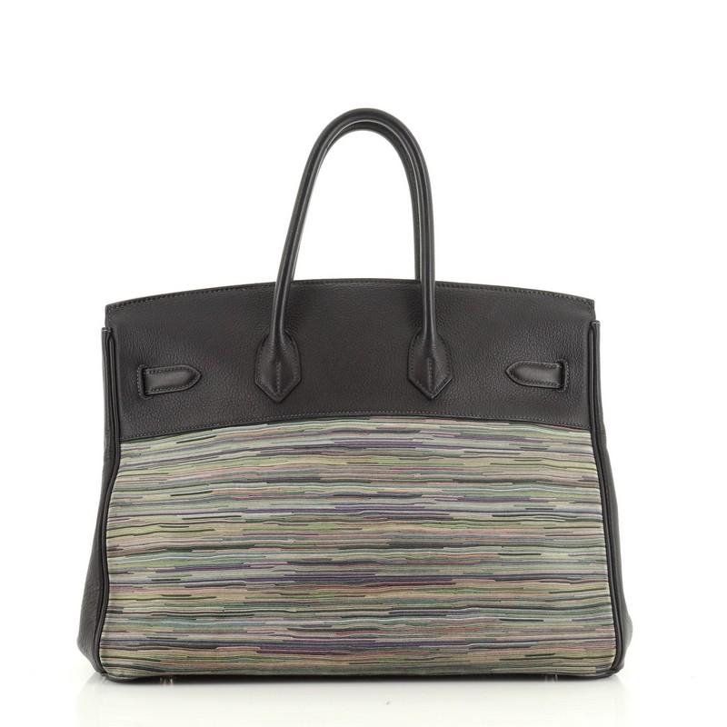 Gray Hermes Birkin Handbag Vibrato And Togo 35