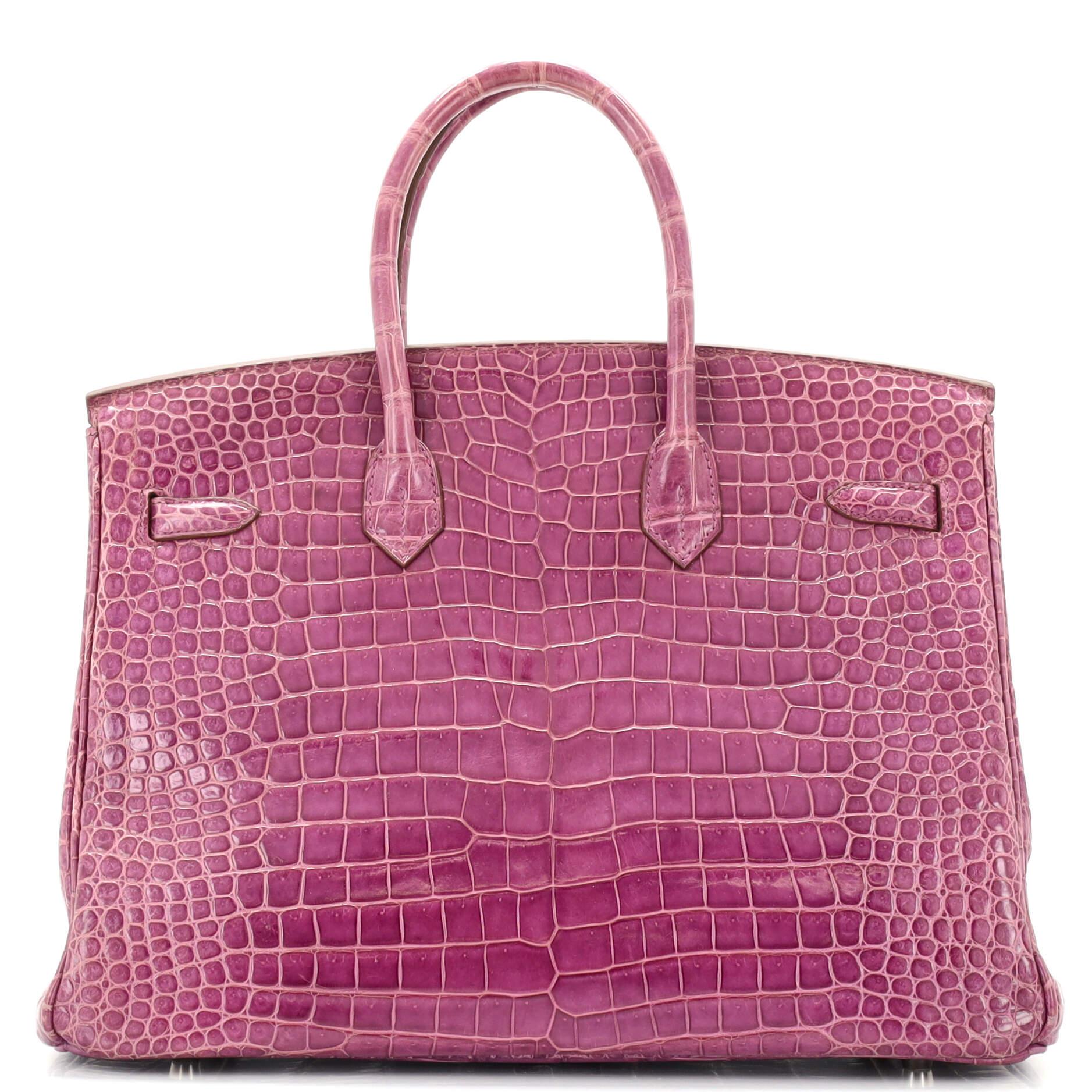 hermes kelly 28 shiny porosus crocodile with palladium hardware