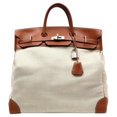 Hermès Birkin Haut à Courroies 50cm Barenia Leather and Crinoline