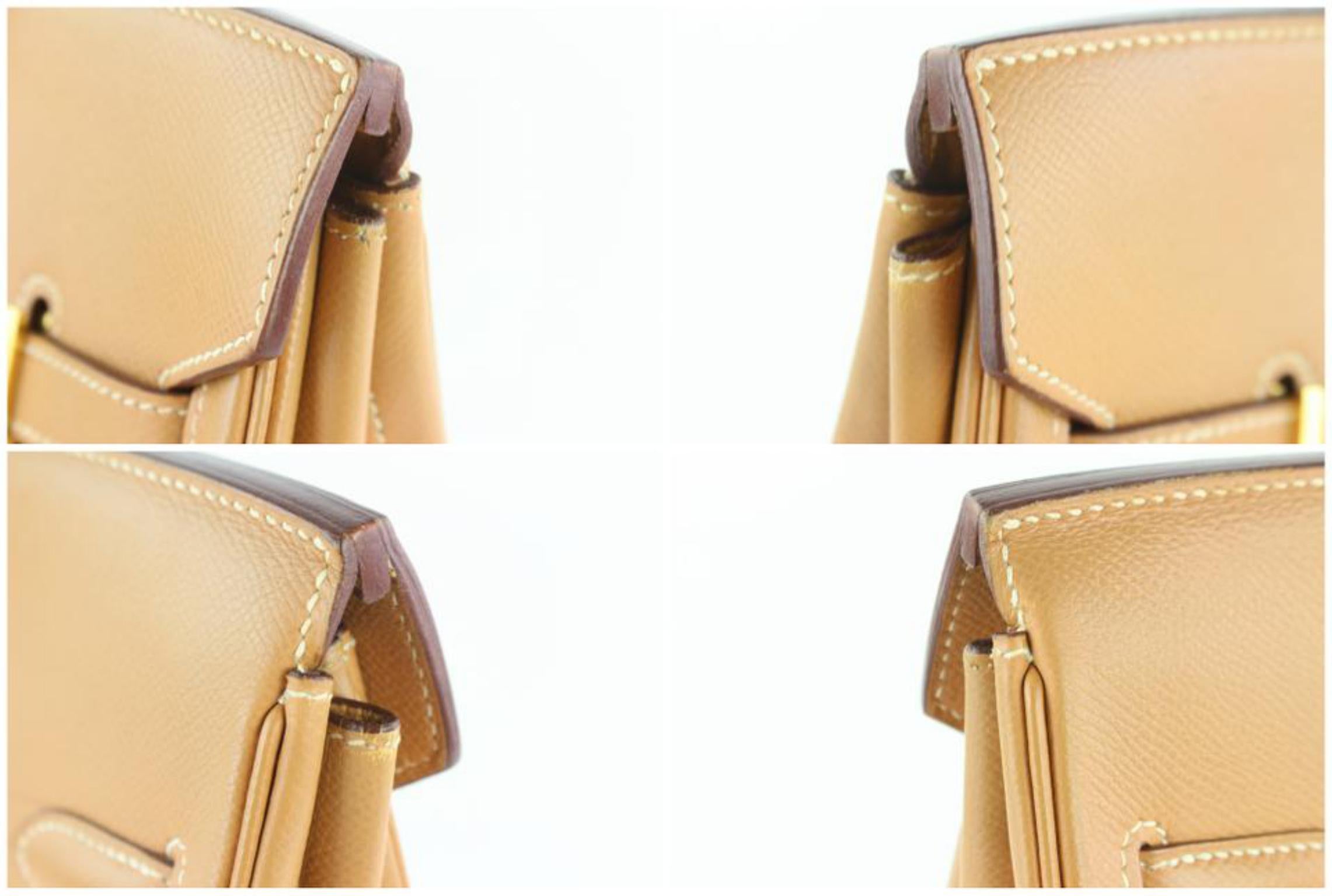 Hermès Birkin Haut à Courroies Gold 32 1hz1130 Brown Leather Satchel For Sale 2