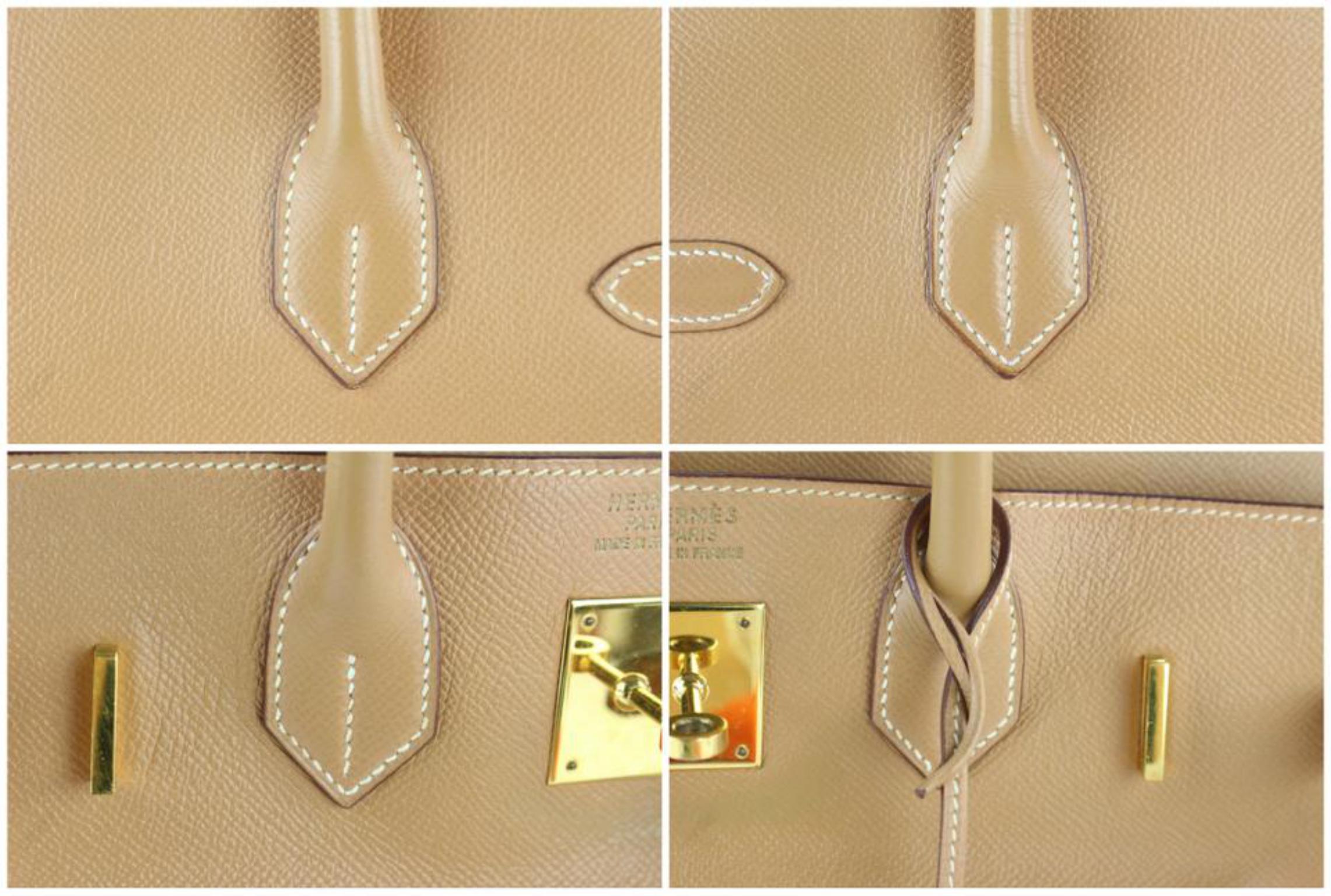 Hermès Birkin Haut à Courroies Gold 32 1hz1130 Brown Leather Satchel For Sale 5