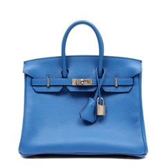 Hermès Birkin HSS 25 Bleu Zellige/Capucine Novillo Leather w PH
