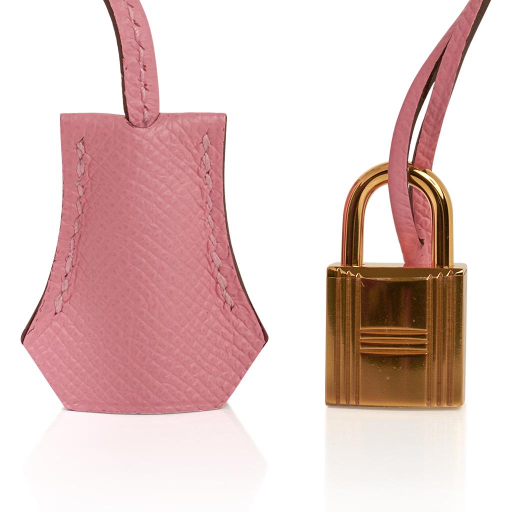 Guaranteed authentic Hermes Birkin HSS 35 bag featured in rare Rose Confetti pink. 
Exotic with Rubis red interior.
Epsom leather enhances the delicate saturated colour.
Gold hardware.
Comes with lock, keys, and clochette, sleeper and Signature