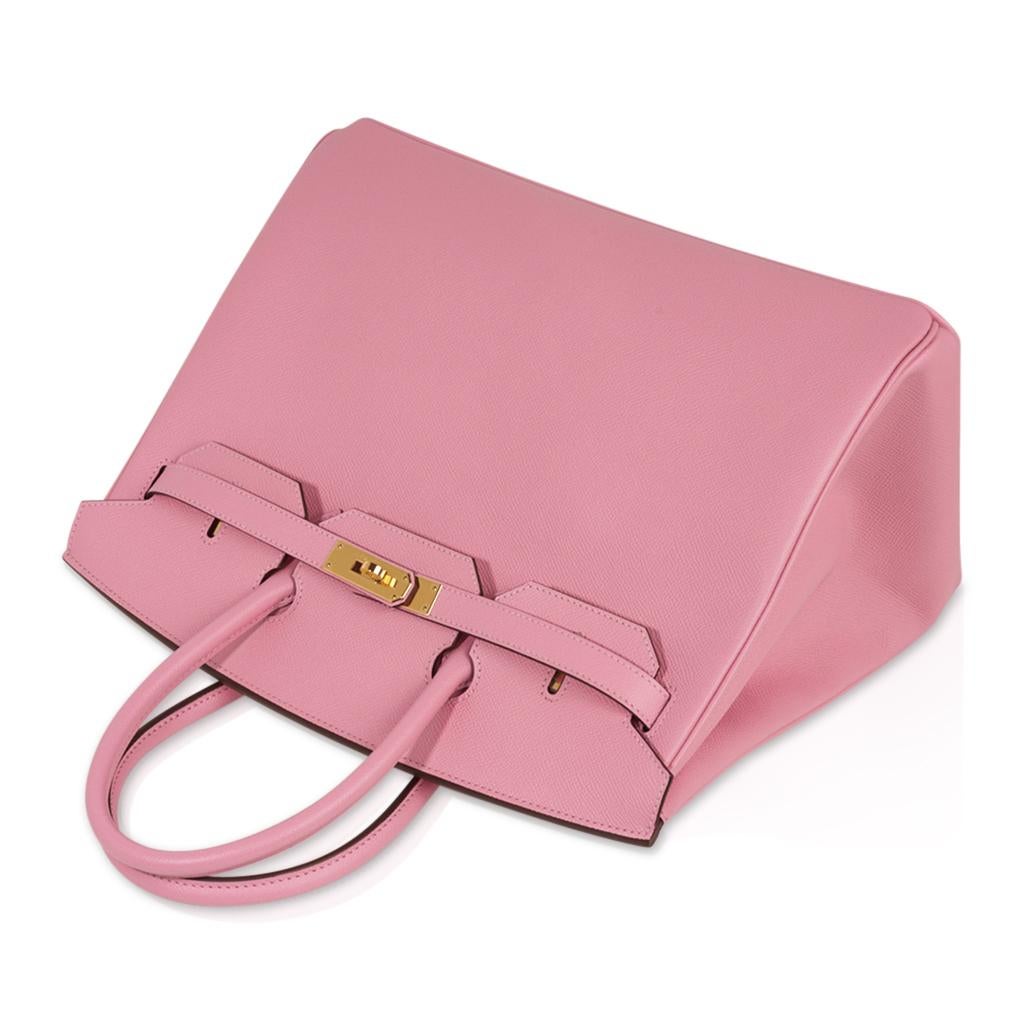 Pink Hermes Birkin HSS 35 Bag Rose Confetti / Rubis Gold Hardware Epsom Leather