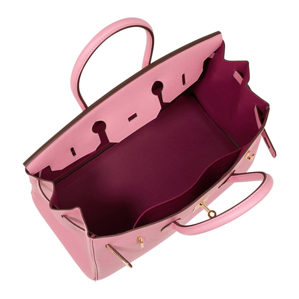 Women's Hermes Birkin HSS 35 Bag Rose Confetti / Rubis Gold Hardware Epsom Leather