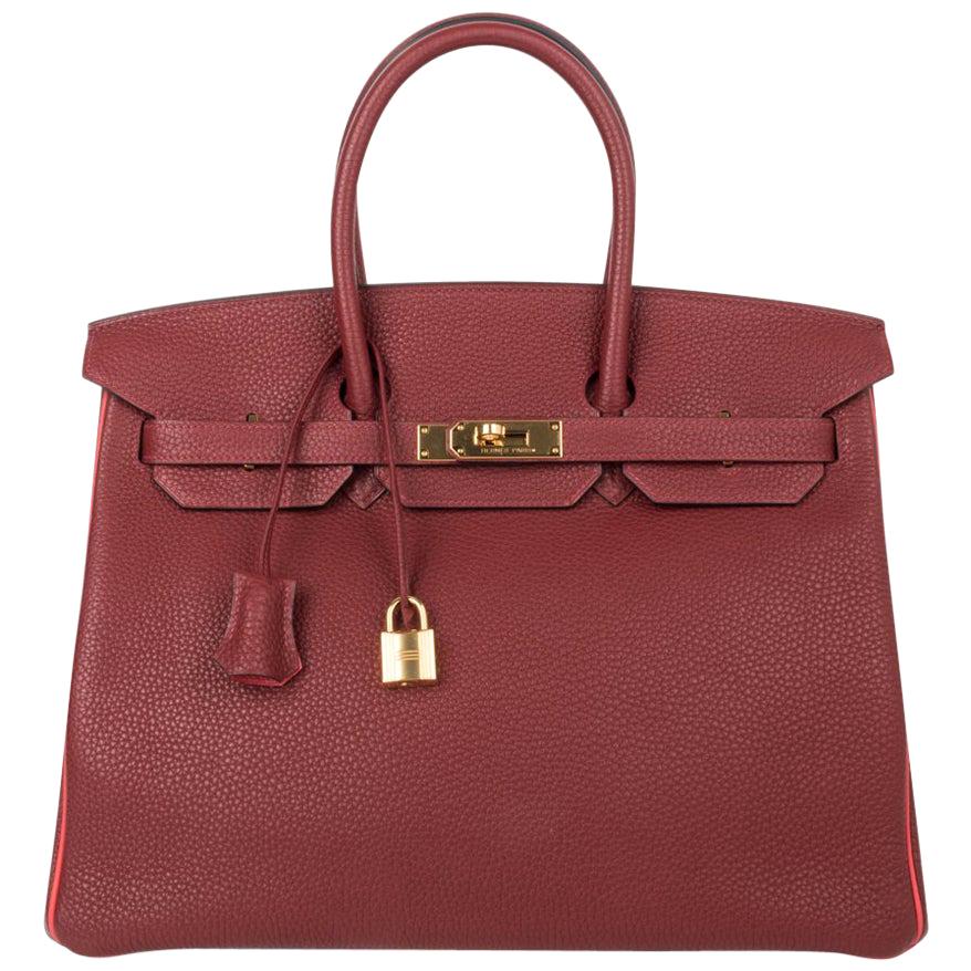 Hermes Birkin HSS 35 Bag Rouge H Bougainvillea Togo Gold Hardware