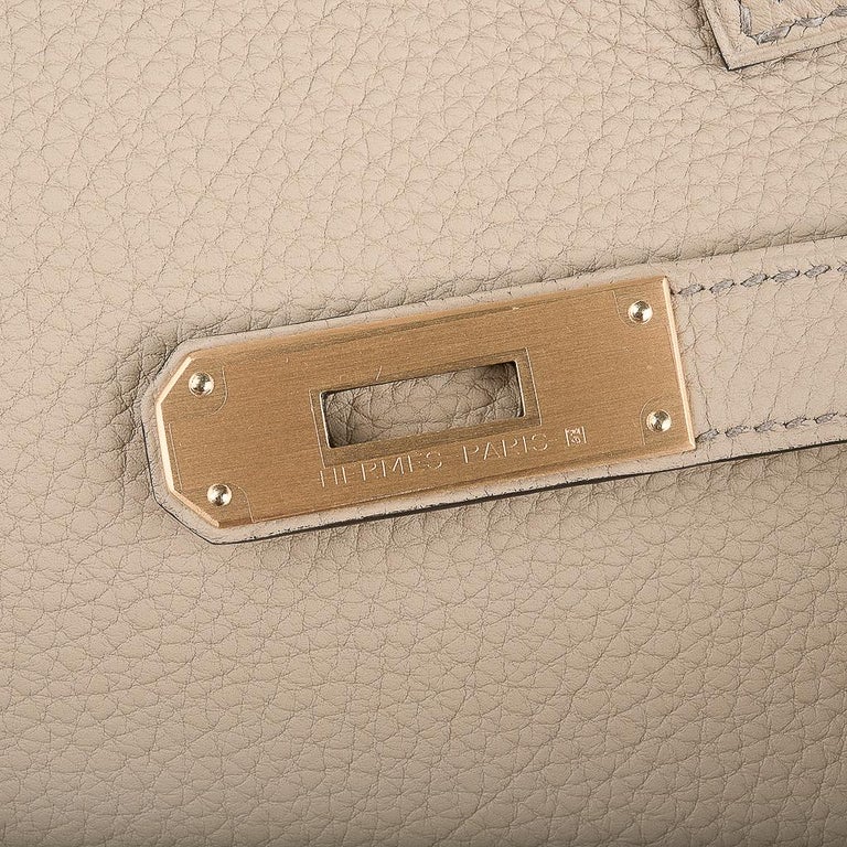 Hermes Birkin HSS 35 Bi-Color Bag Trench / Rose Jaipur Brushed Gold Hardware