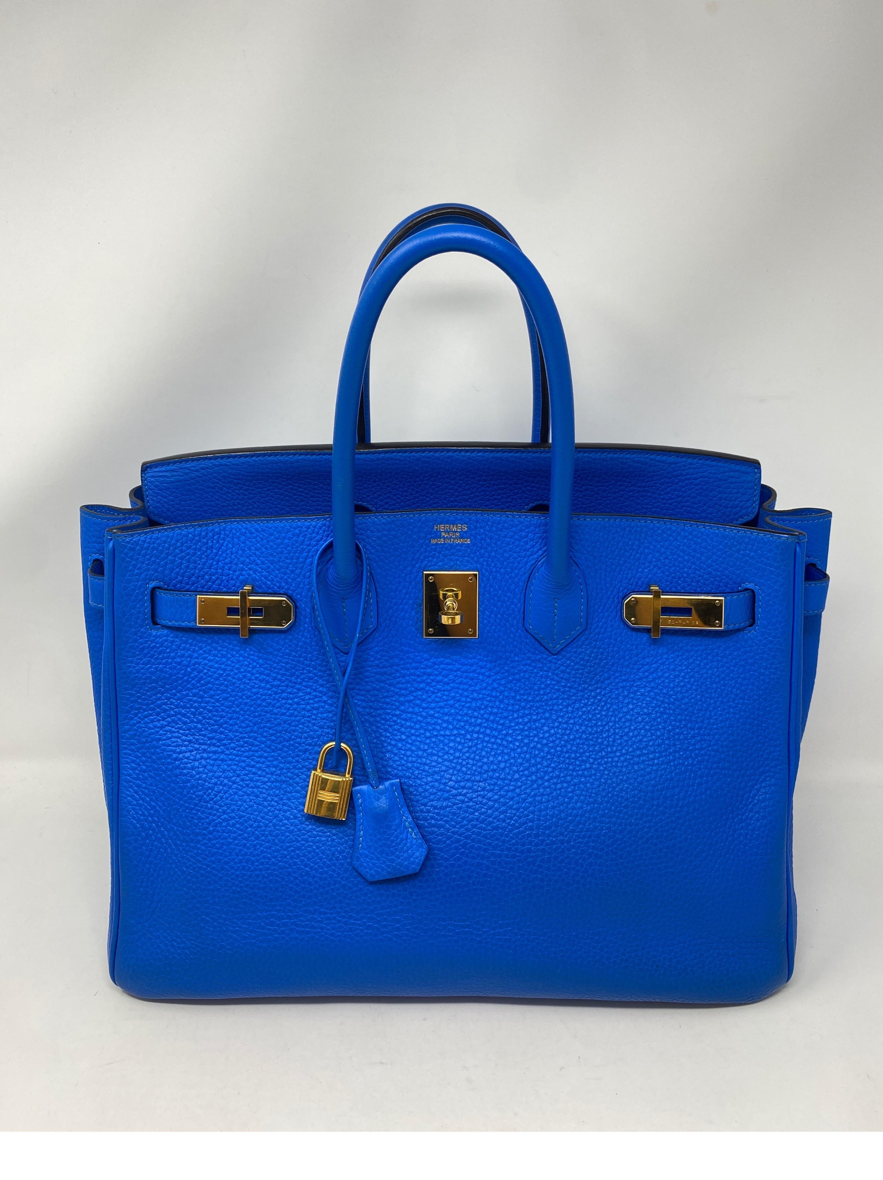 Women's or Men's Hermes Birkin Hydra Bleu 35 Bag
