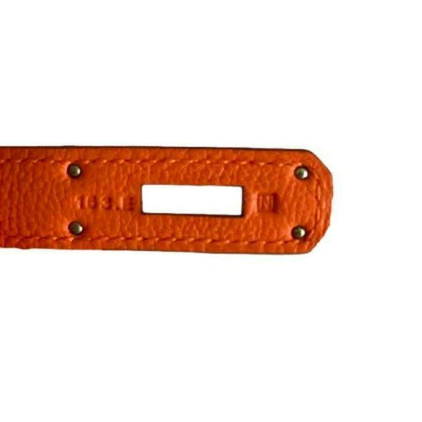 Women's Hermès, Birkin in orange leather