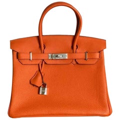 Hermès, Birkin in orange leather