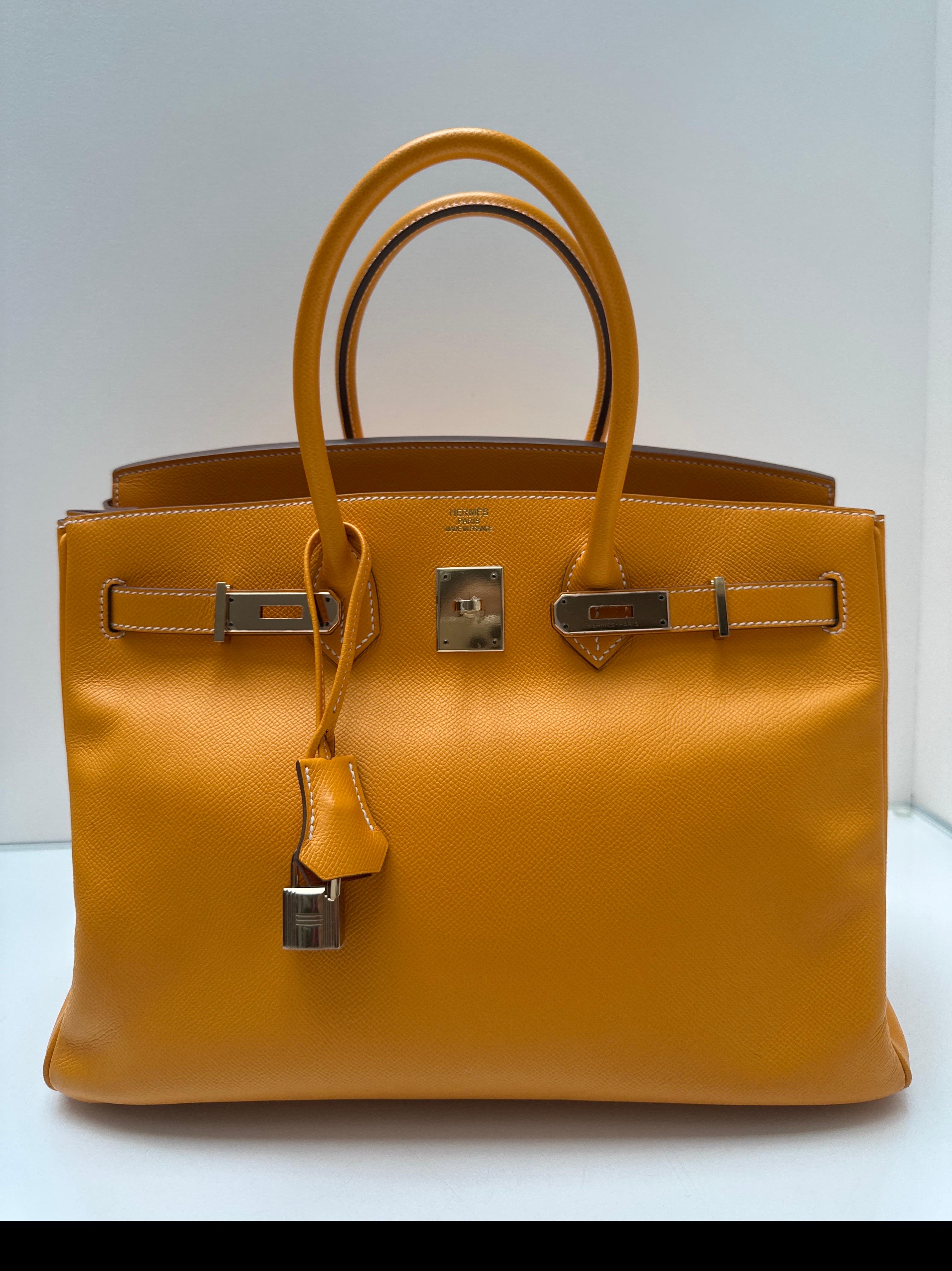 Borsa Hermes Birkin Jaune 35 in vendita 10