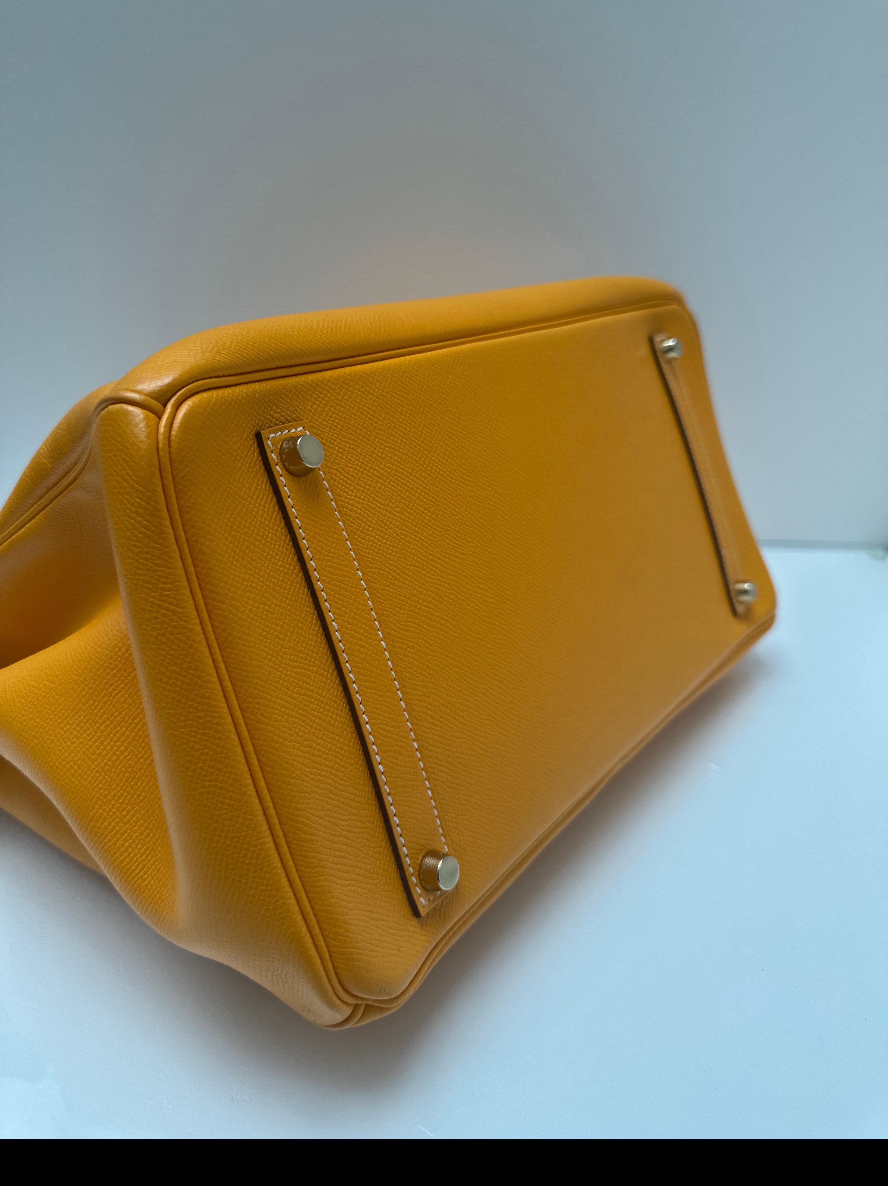 Borsa Hermes Birkin Jaune 35 in vendita 14