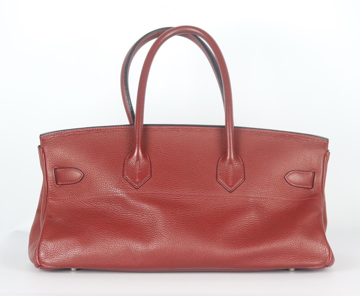 Brown Hermès Birkin JPG Clemence Palladium H/W Shoulder Bag
