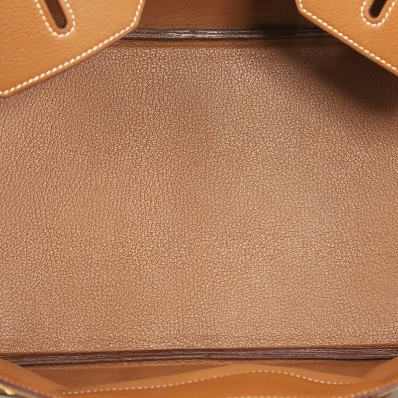 Hermes Birkin JPG Handbag Brown Clemence with Gold Hardware 42 6