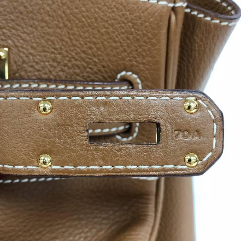 Hermes Birkin JPG Handbag Brown Clemence with Gold Hardware 42 7